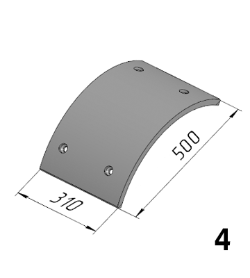 Р-968 (JB5000M.3-2) Бронелист затвора крайний NFLG